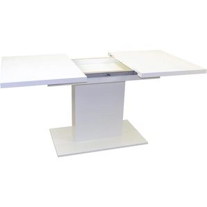 Esstisch HOFMANN LIVING AND MORE Tische Gr. B/H/T: 120 cm x 75 cm x 80 cm, Tischplatte ausziehbar, weiß (weiß, weiß, weiß) Esstische rechteckig