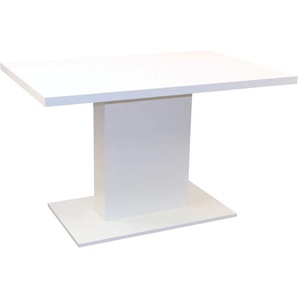 Esstisch HOFMANN LIVING AND MORE Tische Gr. B/H/T: 120 cm x 75 cm x 80 cm, Tischplatte nicht ausziehbar, weiß (weiß, weiß, weiß) Esstische rechteckig