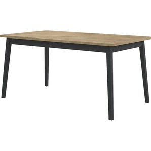 Esstisch HOME AFFAIRE Aldo Tische Gr. B/H/T: 160 cm x 76 cm x 90 cm, 2,5 cm starke Tischplatte, braun (eiche chalet, grau, eiche chalet) Holz-Esstische Ausziehbarer Esstisch in verschiedenen Ausführungen