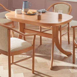 Esstisch HOME AFFAIRE GEORG Tische Gr. B/H/T: 120 cm x 76 cm x 80 cm, braun (buche) Esstisch Küchentisch Esstische rund oval Tisch Breite 120 cm