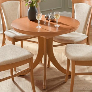 Esstisch HOME AFFAIRE GERD 90 Tische Gr. B/H/T: 90 cm x 76 cm x 90 cm, braun (buche) Esstisch Küchentisch Esstische rund oval Tisch Breite 90-120 cm