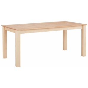 Esstisch HOME AFFAIRE Luisa Tische Gr. B/H/T: 120 cm x 76 cm x 80 cm, braun (buche) Esstische rechteckig aus massivem Buchenholz, in 4 Tischbreiten erhältlich