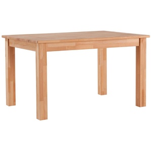 Esstisch HOME AFFAIRE Lukas Tische Gr. B/H/T: 110 cm x 75 cm x 70 cm, beige (kernbuche) Esstische rechteckig wahlweise aus massiver Eiche oder Buche