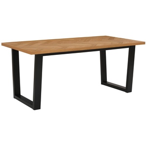 Esstisch HOME AFFAIRE Marne Tische Gr. B/H/T: 180 cm x 72,5 cm x 90 cm, beige (naturfarben, schwarz) Esstisch Rechteckige Esstische rechteckig