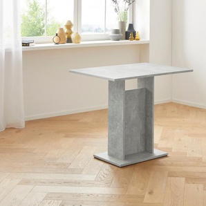 Esstisch HOME AFFAIRE Merkur Tische Gr. B/T: 70 cm x 70 cm, Beton Nachbildung, grau (beton, beton, beton) Esstische rechteckig