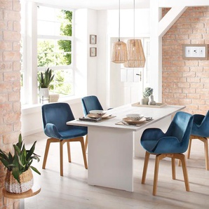 Esstisch HOME AFFAIRE Morgan Tische Gr. B/H/T: 180 cm x 76 cm x 90 cm, weiß Esstische rechteckig aus massivem Kiefernholz, in zwei unterschiedlichen Tischbreiten