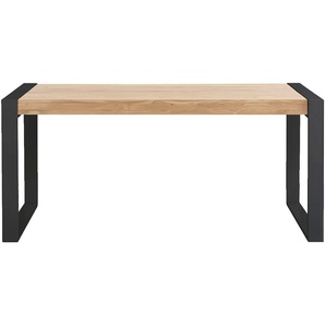 Esstisch HOME AFFAIRE Nicholas Tische Gr. B/H/T: 160 cm x 75 cm x 82 cm, beige (natur, schwarz, natur) Esstische rechteckig Premium collection by Home affaire Esstisch »Nicholas«, Massive Eiche