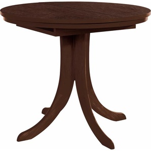 Esstisch HOME AFFAIRE Rom Tische Gr. B/H/T: 90 cm x 76 cm x 90 cm, mit Auszug, braun (nussbaum dunkel) Esstische rund oval ausziehbar auf 125 cm