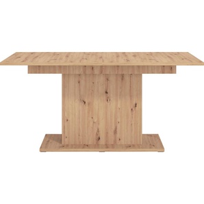Esstisch HOME AFFAIRE Sabrina Tische Gr. B/H/T: 160 cm x 75,5 cm x 91,5 cm, Einlegeplatte, braun (artisan eiche) Esstische rechteckig Breite 160 cm, Auszugsfunktion