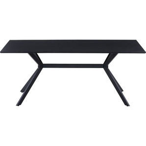 Esstisch HOME AFFAIRE Wieland Tische Gr. B/H/T: 180 cm x 75 cm x 90 cm, grau (grau, schwarz, grau) Esstische rechteckig