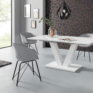 Esstisch INOSIGN Andy Tische Gr. B/H/T: 140 cm x 76 cm x 90 cm, Butterfly-Auszug, weiß Esstische rechteckig mit Auszugsfunktion, 2 Breiten (140-180 cm oder 180-220 cm)