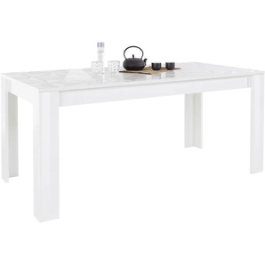 Esstisch INOSIGN Prisma Tische Gr. B: 180 cm, weiß (weiß hochglanz lack, mit siebdruck lack) Esstisch Holz-Esstische Rechteckiger Breite 180 cm -228