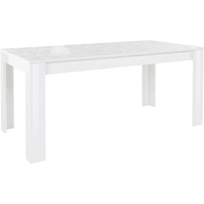 Esstisch INOSIGN Prisma Tische weiß (weiß hochglanz lack, mit siebdruck lack) Esstisch Rechteckiger Esstische rechteckig Breite 180 cm