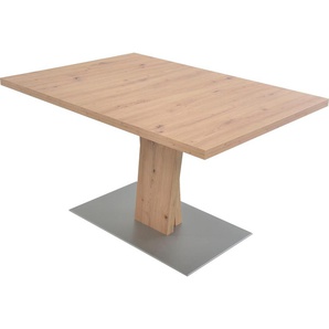 Esstisch K+W KOMFORT & WOHNEN Giacomo II Tische Gr. B/H/T: 120 cm x 75 cm x 80 cm, braun (artisan eiche, artisan eiche) Ausziehbarer Esstisch Ausziehbare Esstische Artisan Eiche Nachbildung, mit Schiebe-Ansteckplatte, Bodenplatte MDF