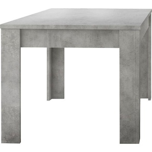 Esstisch LC Dama Tische Gr. B/H/T: 180 cm x 79 cm x 90 cm, grau (beton, optik, beton, optik) Esstische rechteckig Breite 180, erweiterbar durch Ansteckplatte