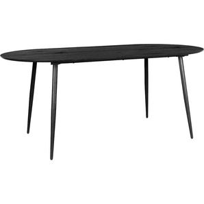 Esstisch LEONIQUE Eadwine Tische Gr. B/H/T: 180 cm x 76 cm x 90 cm, schwarz Esstische rund oval Tischplatte aus MDF, verschiedene Größen und Farbvarianten, Höhe 76 cm
