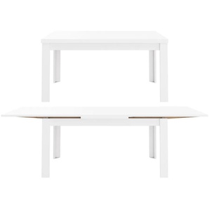 Esstisch MÄUSBACHER Monti Tische Gr. B/H/T: 160 cm x 78 cm x 90 cm, Auszugsplatte, weiß (weiß matt) Ausziehbare Esstische in 3 Größen, ausziehbar um je 100 cm