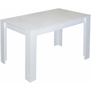 Esstisch MÄUSBACHER Tische Gr. B/H/T: 110 cm x 75 cm x 60 cm, Synchronauszug, weiß (weiß matt) Esstische quadratisch