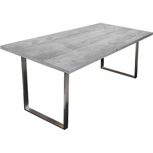 Esstisch MÄUSBACHER Tische Gr. B/H/T: 200 cm x 76 cm x 100 cm, grau (betonoptik) Esstisch Rechteckiger Holz-Esstische