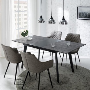 Esstisch Mannford 140cm Grau