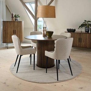 Esstisch Maqueda Ø 120cm Braun/Eiche Dunkel