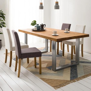 Esstisch Mar del PlataWOOD 160 x 100 cm Braun/Beige