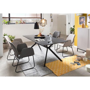 Esstisch Marcy 180 x 75 x 90cm Schwarz/Grau