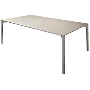 Esstisch Mio Plus, Glas Optiwhite/taupe satinier