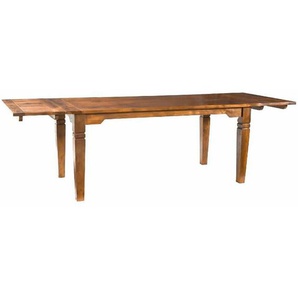Esstisch mit Ansteckplatten Akazie 90x90x76, ausziehbar auf 130x90x76 oder 170x90x76, honig lackiert oxford 0118