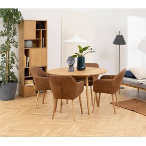 Esstisch Ø 120cm Braun
