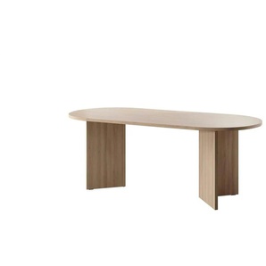 Esstisch oval - holzfarben - Materialmix - 90 cm - 75 cm | Möbel Kraft
