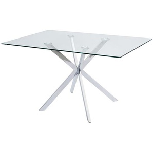 Esstisch Pinza II 140 x 75 x 86cm Silber