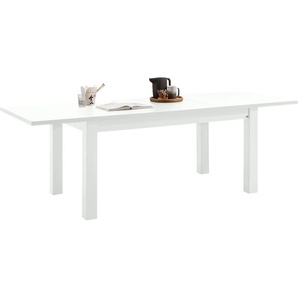 Esstisch SET ONE BY MUSTERRING TACOMA Tische Gr. B/H/T: 160 cm x 76 cm x 90 cm, weiß (weiß arctic matt) Ausziehbarer Esstisch Küchentisch Ausziehbare Esstische Tisch