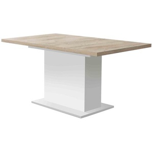 Esstisch Shima 160 x 76 x 90cm Weiß/Beige