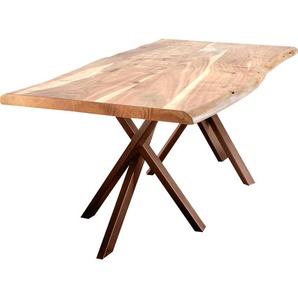 Esstisch SIT Tables Tische Gr. B: 200 cm, Tischplatte 3,6 cm, beige (natur) Holz-Esstische Rechteckiger Esstisch Tisch