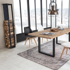 Esstisch SIT Tops&Tables Tische Gr. B/H/T: 200 cm x 77 cm x 100 cm, beige (natur) Holz-Esstische Rechteckige Esstische Tisch mit Tischplatte aus Wildeiche, Baumkante we gewachsen, Vintage