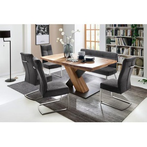 Esstisch Sues 140 x 90cm Braun Bootsförmig