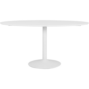 Esstisch TENZO TACO Tische Gr. B/H/T: 160 cm x 74 cm x 110 cm, weiß (weiß, weiß) Esstische rund oval Tischplatte hat eine HPL-Oberseite auf der MDF Platte