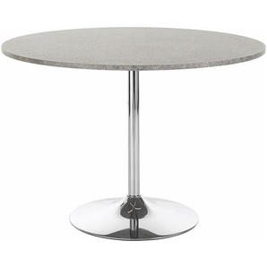 Esstisch Tirley Ø 110cm Weiß/Beton Dekor