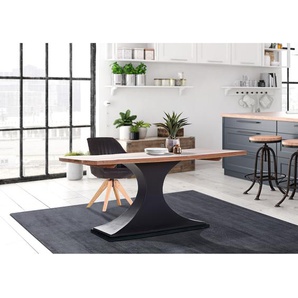 Esstisch Trenary 200 x 76 x 100cm Schwarz/Braun