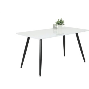 Esstisch - weiß - Materialmix - 80 cm - 76 cm | Möbel Kraft