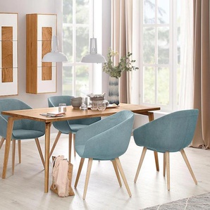 Esstisch WHITEOAK Lanzo Tische Gr. B/H/T: 200 cm x 75 cm x 90 cm, beige (eiche, natur geölt) Holz-Esstische Rechteckige Esstische Tisch aus massivem Eichenholz in hochwertiger Verarbeitung