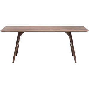 Esstisch WHITEOAK Tische Gr. B/H/T: 180 cm x 75 cm x 100 cm, braun (nussbaum natur geölt, nussbaum geölt) Esstische rechteckig extravagantes Design in hochwertiger Qualität