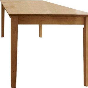 Esstisch WOHN[GLÜCK]LICH BY INFANTIL Solvita Tische Gr. B/H/T: 160 cm x 74,9 cm x 90 cm, beige (gebeizt geölt, gebeizt geölt) Esstische rechteckig Esszimmer Tisch in mehreren Größen, Kiefer massiv, Landhaus