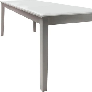 Esstisch WOHN[GLÜCK]LICH BY INFANTIL Solvita Tische Gr. B/H/T: 80 cm x 74,9 cm x 80 cm, weiß (weiß, weiß, weiß) Esstische rechteckig Esszimmer Tisch in mehreren Größen, Kiefer massiv, Landhaus
