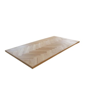 Esstischplatte Edge-Pure 200x100 Eiche Natur Fishbone, Massivholzplatten