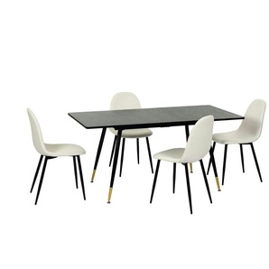 Esstischset - weiß - Materialmix - 120 cm - 75 cm | Möbel Kraft