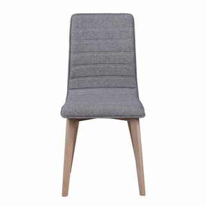 Esstischstuhl Set in Grau Eiche White Wash (2er Set)
