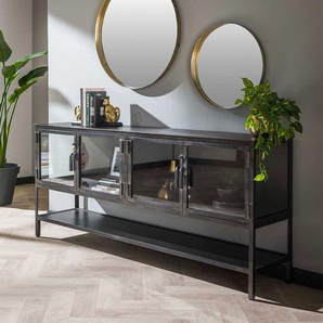 Esszimmersideboard in Dunkelgrau Metall Oberfläche