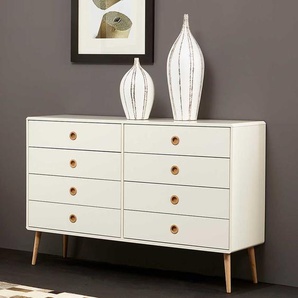 Esszimmersideboard in Weiß und Eichefarben Skandi Design